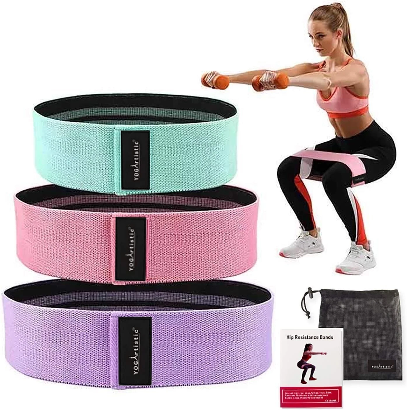 YOGARTISTIC Resistance Bands[Set of 3 Levels]Premium Durable Non-slip Material
Opens in a new window