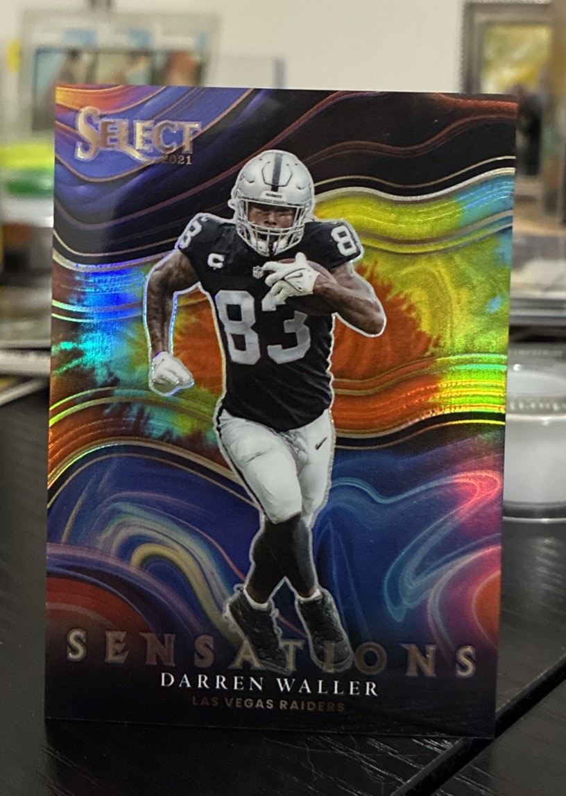 2021 Panini Select - Sensations Darren Waller #SEN-21 Tie-Dye Prizm /25 Raiders