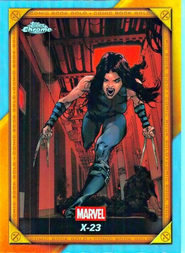 2025 Topps Chrome Marvel Deadpool #CB-18 X-23 Comic Book Gold