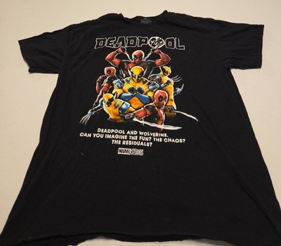 Marvel Deadpool Wolverine T Shirt Mens Large