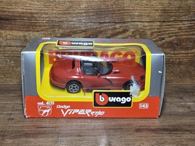 Burago Red Dodge Viper Rt/10 1:43 Scale No. 4125 in red with box