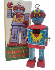 Mighty Robot Windup Tin Toy Masked Robot Tin Toy