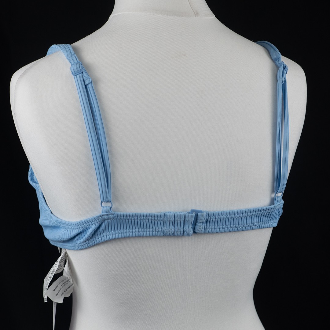 Bershka Blue Line Pattern Underwired Padded M Bikini Top New With Tag RRP €9.99 image 4