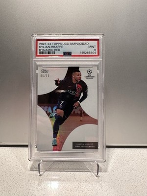 Kylian Mbappé /10 PSA 9 2023-24 Topps UCC Simplicidad Dynamic Red PSG