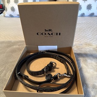 Coach Signature Dog Collar & Leash Set w/ Tag. Collar Is 16 In & leash Is 4 Ft.
