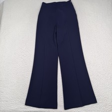 CH Carolina Herrera Dress Pants Womens 2 Wide Leg Flat Front Career Blue