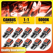 10pack T10 Red W5w 168 194 2825 175 Led Interior Light Bulbs Canbus Error Free 10pack T10 Red W5w 168 194 2825 175 Led Interior Light Bulbs Canbus Error Free