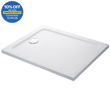 Mira Flight Shower Tray 1400 x 800mm Rectangular Low Profile Stone Resin Waste