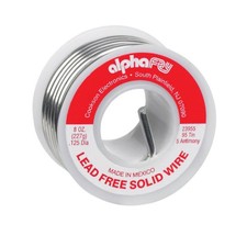 Alpha Fry 8 oz Lead-Free Solid Wire Solder 0.125 in. D Tin/Antimony 95/5 1 pc