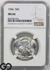 1946 Walking Liberty Half Dollar, NGC MS-66 ** Flashy Brand New Look!