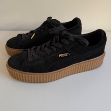 Zapatillas deportivas Puma Fenty Rihanna de gamuza Creeper para mujer 10 negras plataforma ropa de calle