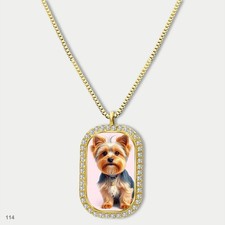 New Cute Yorkie Yorkshire Terrier Dog Fashion Pendant Necklace Chain Picture Dog