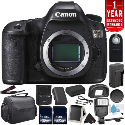 Canon EOS 5DS Digital SLR Camera 0581C002 (Body Only)- Bundle +32GB Memory Card
