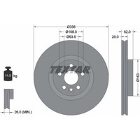 2X Textar 92168203 Bremsscheibe FüR Volvo V70 V60 S60 S80 XC70 XC70 VAN 155 157
