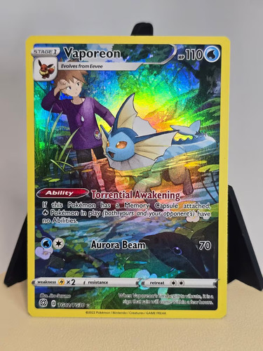 Pokemon TCG Vaporeon TG02/TG30 SWSH09: Brilliant Stars Trainer Gallery