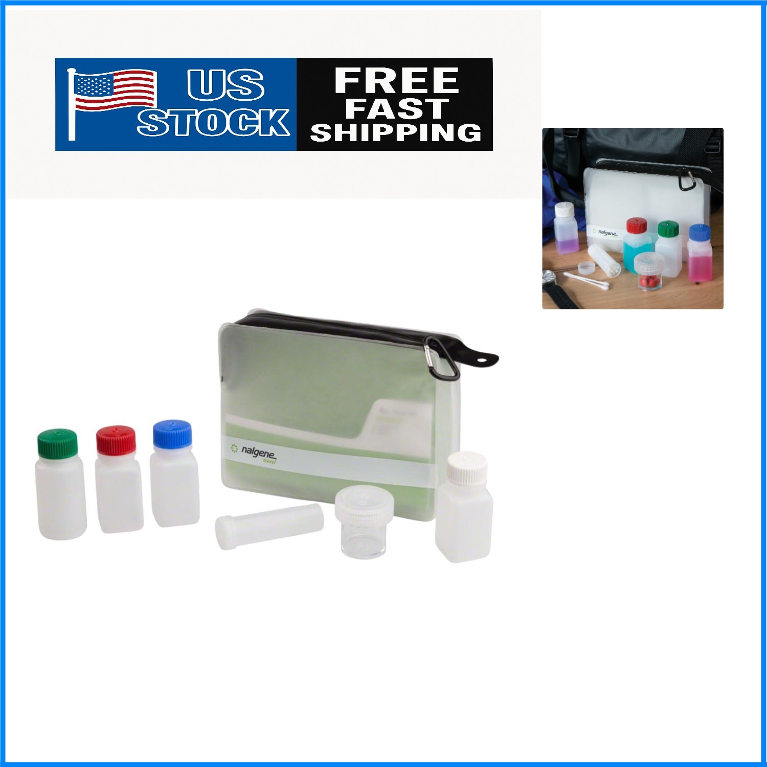 Elegant BPA Free Clear Travel Kit - 8 Pieces for Effortless Packing and Security