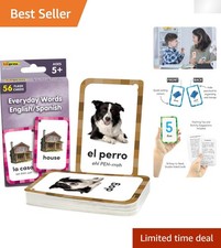 56 Everyday Words Flash Cards: English/Spanish for Engaging Language Learning