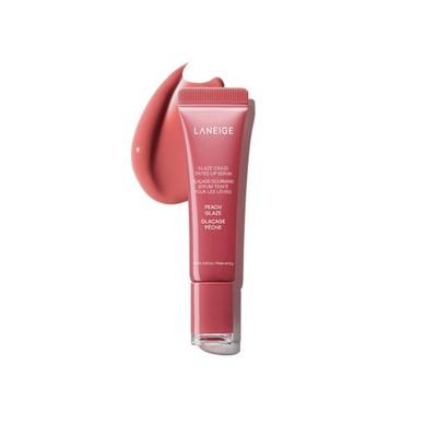 LANEIGE Glaze Craze Tinted Lip Serum - Hydrating Glossy Lip Tint, Peach Glaze