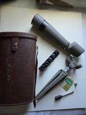 Vintage Monoscope Japan Spotting Scope w/ Eyepieces Turret Case
