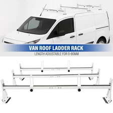 Ladder Roof Racks Steel White Rack For GMC Savana Fullsize Van 3 bar 1996-2022