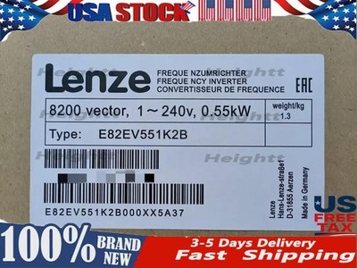 E82EV551K2B NEW LENZE E82EV551_2B 8200 Vector 1-240v 0.55kW Servo Drive