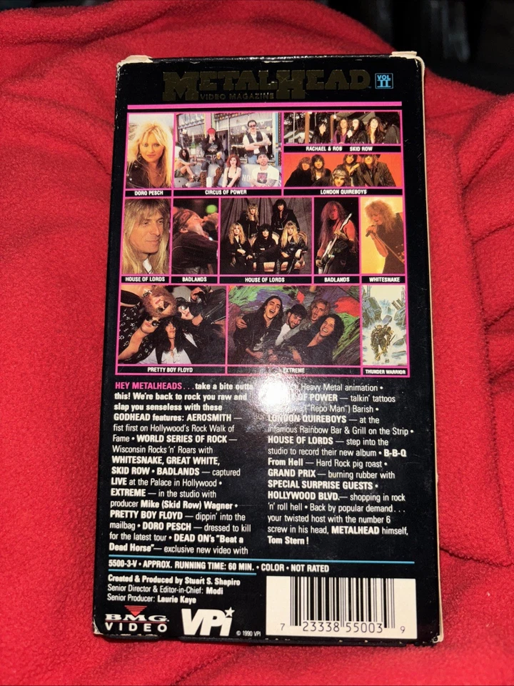 Metalhead Volume 2 VHS Video Magazine Pretty Boy Floyd Slaughter Extreme Hendrix - Image 2 of 3