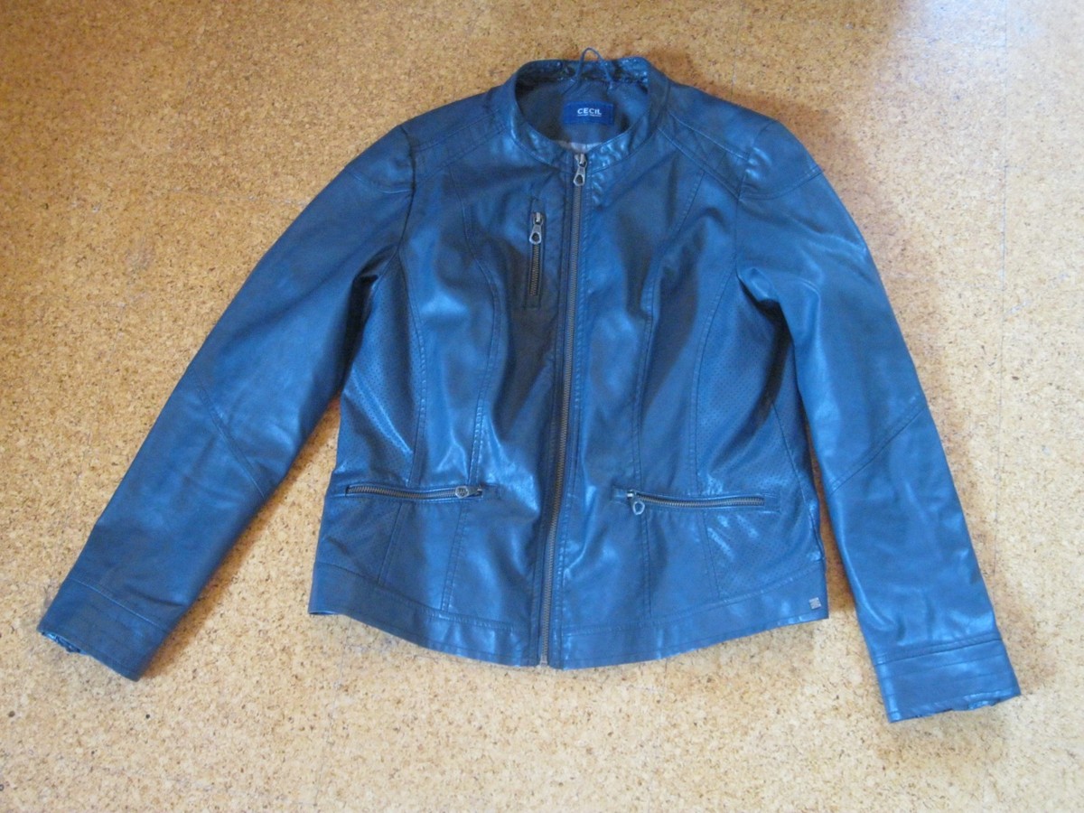 Damen Jacke, Lederjacke 42, Cecil