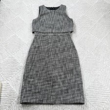 J Crew Dress Womens 0 Tweed Sleeveless Sheath Work Office Chic Night Out Party