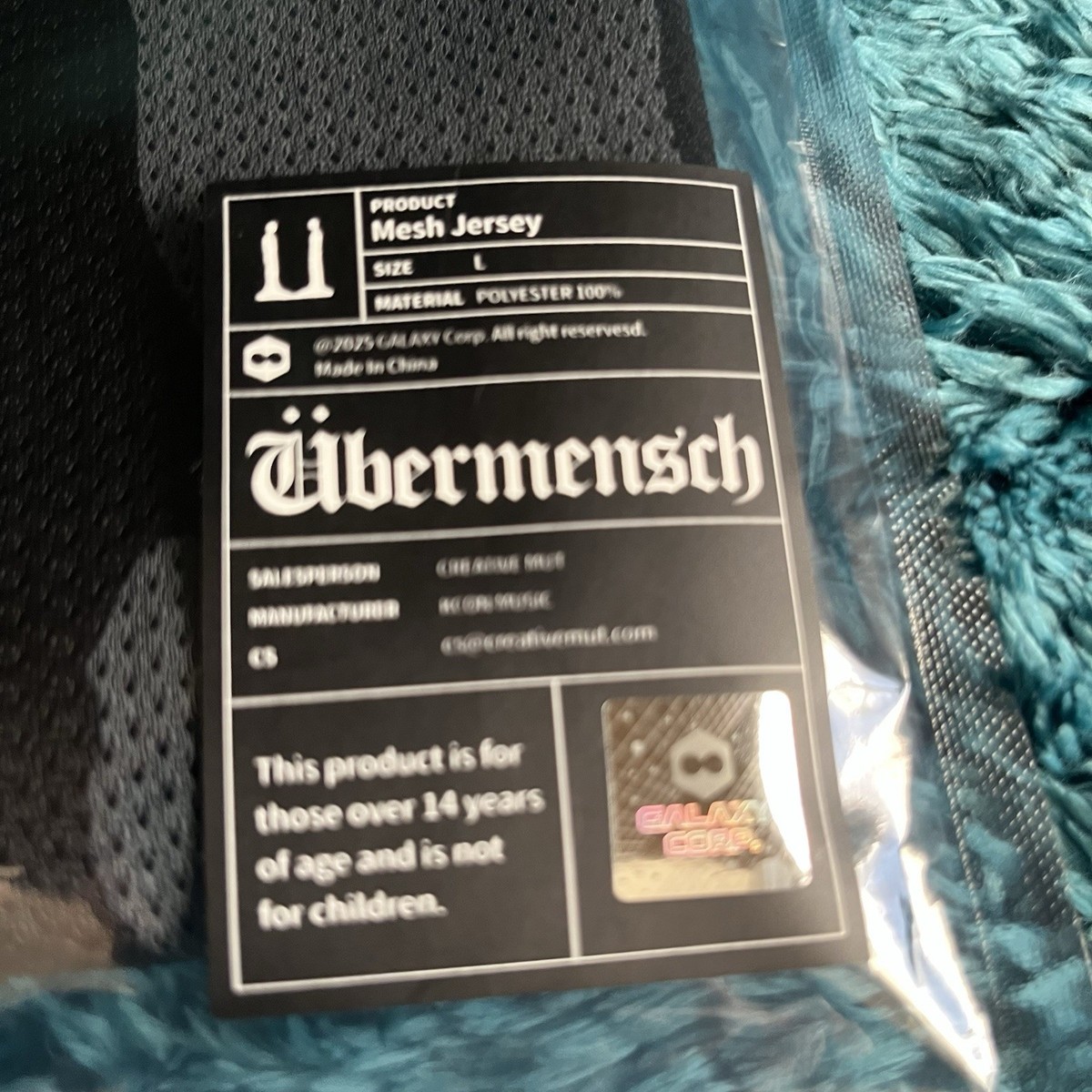 G-DRAGON Übermensch MESH JERSEY Official G-DRAGON Übermensch Mesh Jersey L Authentic Limited