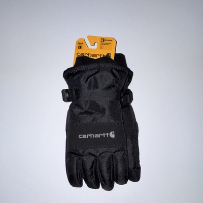 Carhartt Waterproof Insulated Knit Cuff Gloves Black L Adjustable Wrist Men's