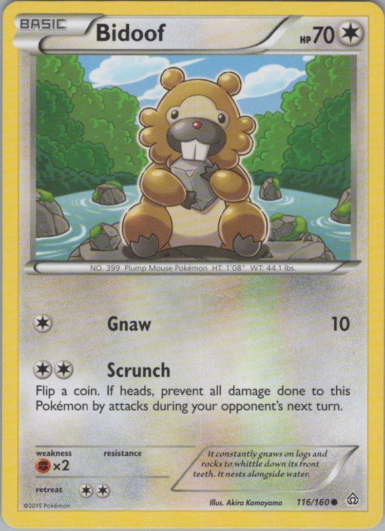 Bidoof Common XY - Primal Clash 116/160 NM
