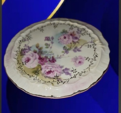 Vintage Royal Crown China Trivet, Chantilly Rose Pattern 1947