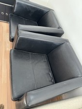 2 Ledersessel schwarz
