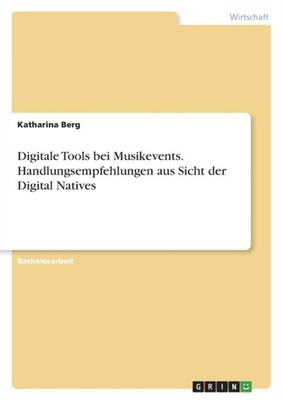 Berg - Digitale Tools bei Musikevents. Handlungsempfehlungen aus Sicht - X555z