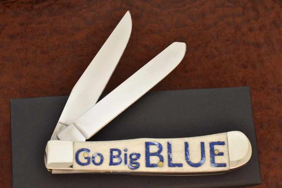 CASE XX USA CUSTOM KENTUCKY WILDCATS UK BONE TRAPPER KNIFE NICE 2024 6254 (26675 - Image 3 of 4