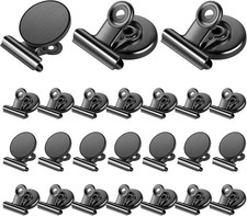 24 Pack Magnetic Clips Heavy Duty, Black Magnet Clips for Fridge Refrigerator
