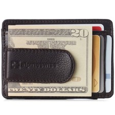 Alpine Swiss RFID Dermot Money Clip Front Pocket Wallet For Men Leather Comes...