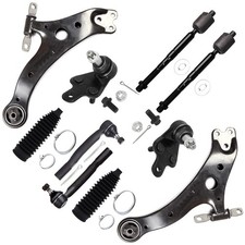 10pc Suspension Kit Toyota Camry Lower Control Arm Ball Joint Tie Rod End Boot