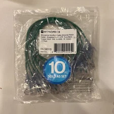 Monoprice Cat6A Ethernet Patch Cable- 1 feet- Green | Snagless RJ45 550Mhz UTP