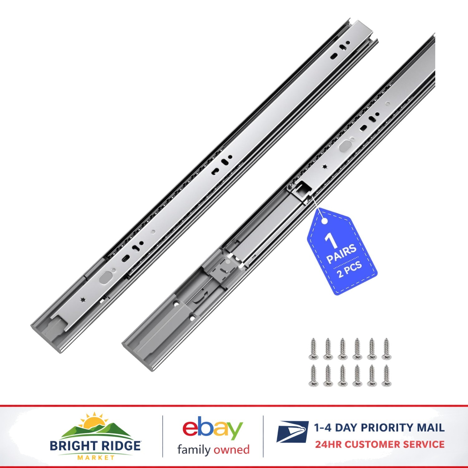 22 Inch Soft Close Ball Bearing Glides