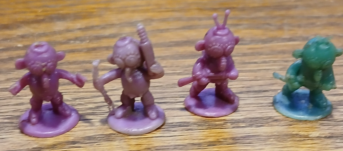 Vintage Plastic Giant Hong Kong Mini Alien Spaceship Martians-3