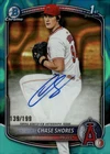 2025 Bowman Chrome Draft Autographs Aqua Lava Refractor Chase Shores 1st 139/199