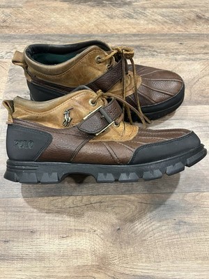 Polo Ralph Lauren Dover III Mens Size 10.5 D Brown Leather Duck Boots