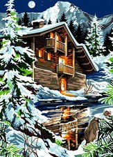 Seg De Paris Needlepoint canvas for halfstitch without yarn Night Blue SE929....