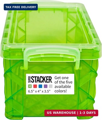 Super Stacker Index Card Box, 3 x 5 Inch Index Cards File Box, Note Holder, Inde