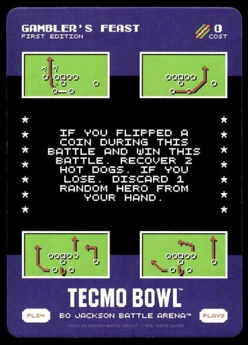 2026 Bo Jackson Battle Arena TECMO BOWL BOBA PL-24 PL24 Gambler\'s Feast SP