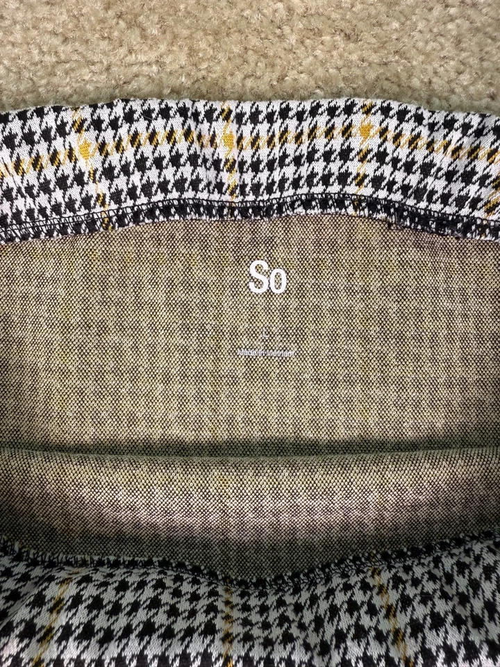 Falda lápiz elástica para mujer So pata de gallo talla grande D034 Foto 4 de 4