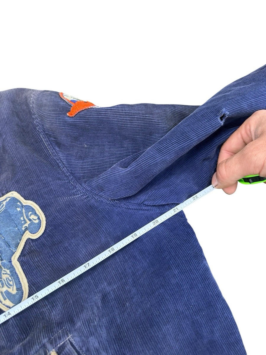 Vintage 50s Car Club Jacket Corduroy Chain Stitch Medium Blue | eBay