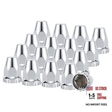 Lug Nut Covers 33mm 2-7/8" Standard Push-on Nut Covers 20 Pack Silver-2 7/8"