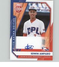 2021 Panini Elite Extra Edition #201 Edwin Amparo Signatures